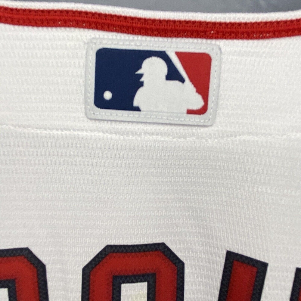 Nike Mike Trout Baseball Jersey White Los Angeles Angels Anaheim SEWN LA Mens XL - Picture 11 of 12